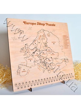 Пазл карта Европы