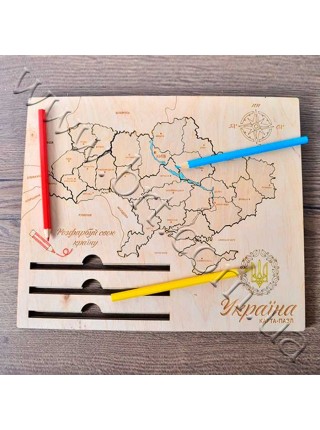 Пазл мапа України, розмальовка