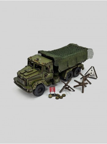 Военный самосвал КрАЗ, цветной 3д-конструктор