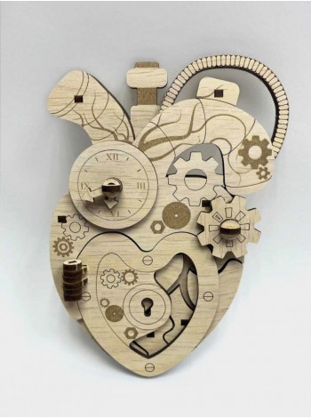 3д-конструктор серця з дерева 