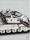 Танк Леопард білий, дерев'яна 3д-модель 