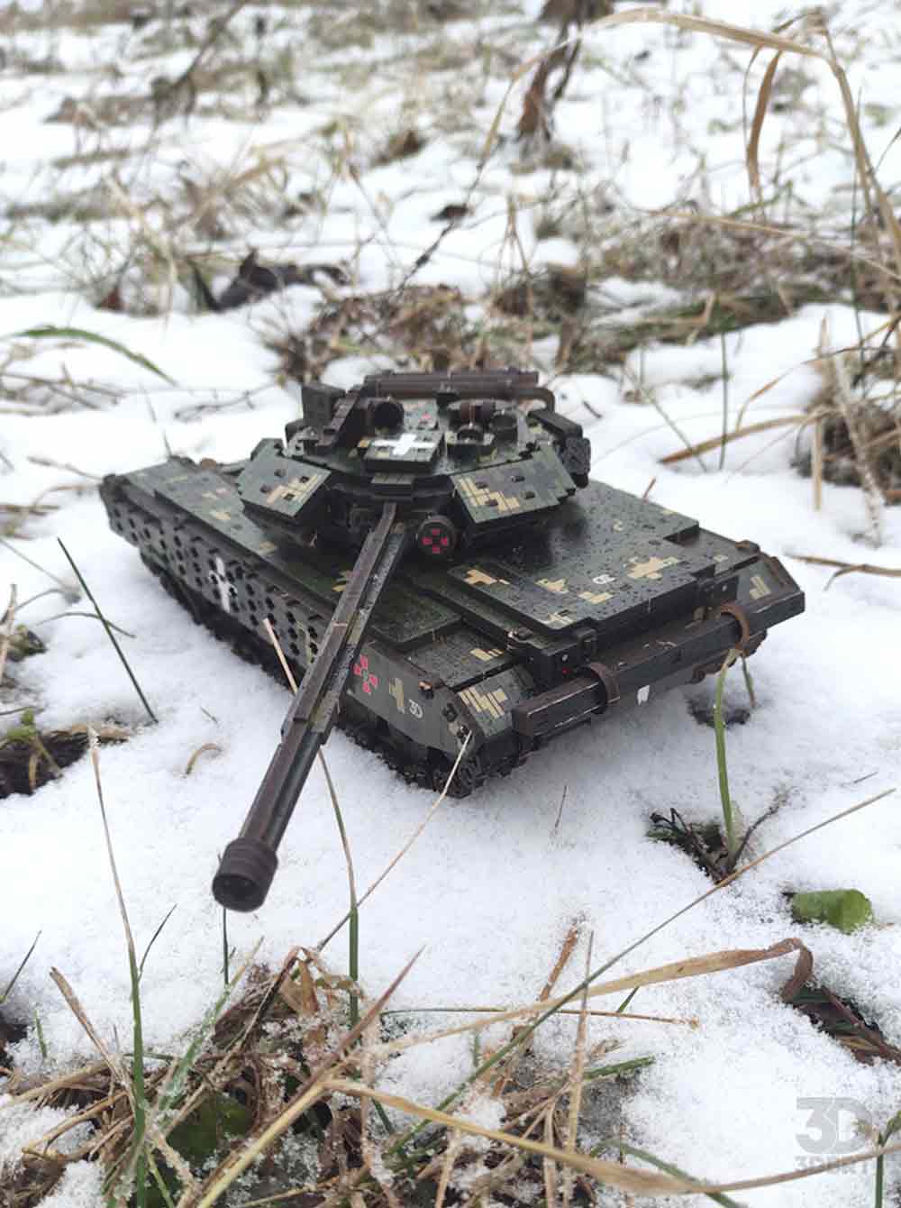 3d-модель из дерева танка Т-64 БВ для самостоятельной сборки
