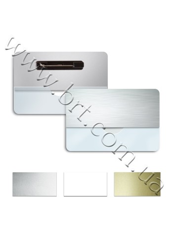 Заготовка бейджа с окном внизу