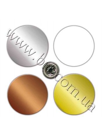 Заготовка металлического значка 37 мм на магните