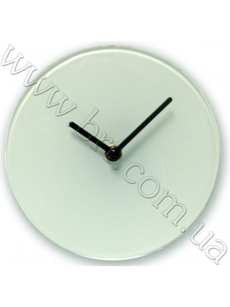 Часы из стекла для сублимации, диаметр - 18 см
