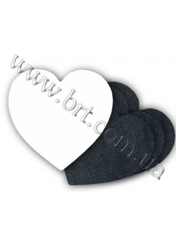 Коврик компьютерный сердце, 196х196х3 мм