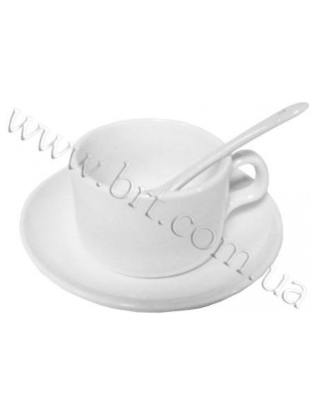 Кофейная чашка с блюдечком и ложечкой, 150 мл