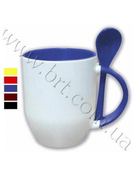 Кружка с цветной ложкой, 320 мл