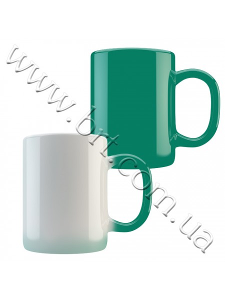 Кружка хамелеон зеленая, 320 мл