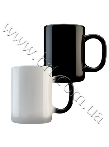Чашка хамелеон черная 320 мл