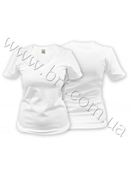 Сублимационная футболка, женская, V-образный ворот