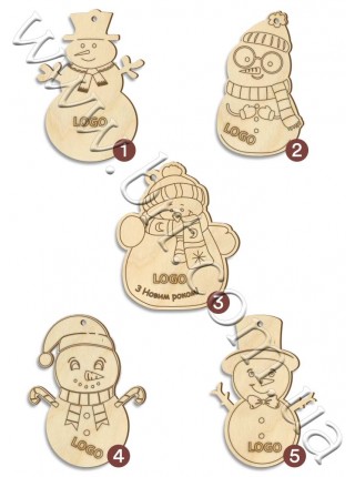 Игрушка деревянная Снеговик