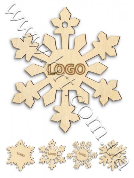 Игрушка деревянная Снежинка