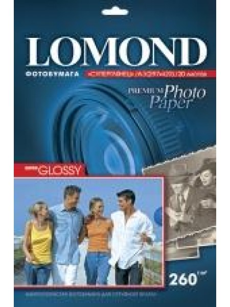 LOMOND Super Glossy Photo Paper, 260 г/м2, А3, 20 листов