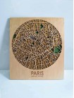 Дерев'яна мапа Парижа 3D прямокутна Дерев'яна мапа Парижа 3D прямокутна