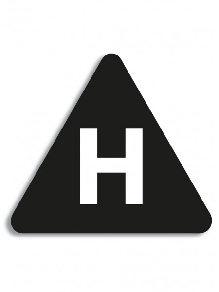 Магнітний знак Н чорний, 20*20*20 см