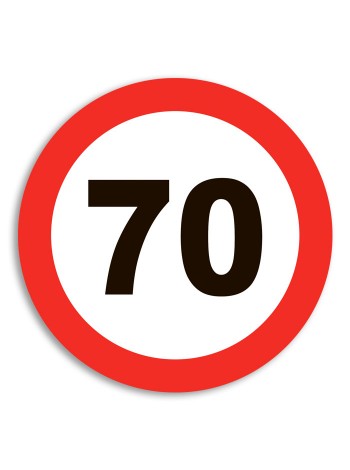 Магнитный знак 70 на авто