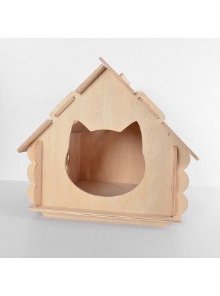 Будинок для котів літній дерев'яний збірний