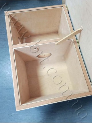 Будинок для котів зимовий дерев'яний двокімнатний, великий