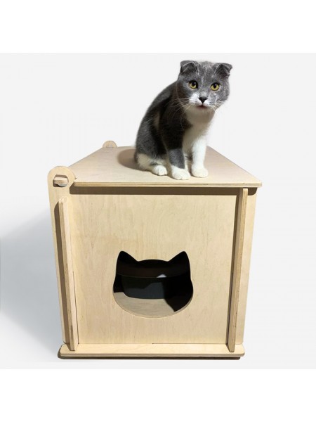 Ящик тумба для котячого туалету дерев'яний збірний