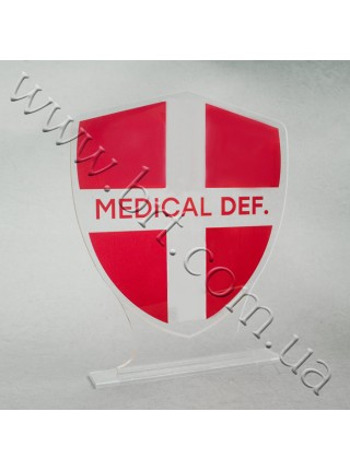 Награда прозрачная из акрила с цветной печатью фигурная