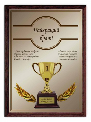 Диплом брату