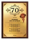 Красивый диплом на юбилей с именем