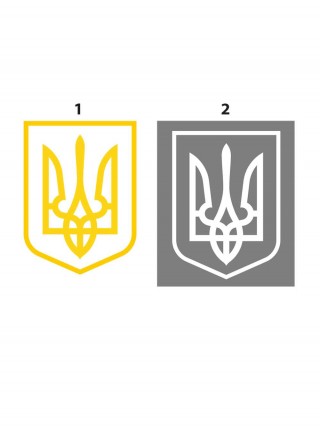  Наліпка на скло Тризуб класичний