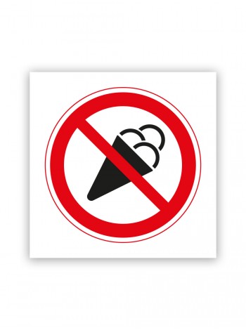 Наліпка Вхід з морозивом заборонено, 15 см