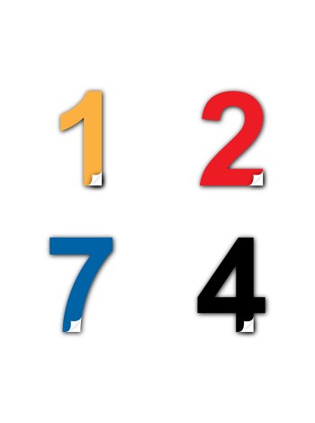 Цифри наліпки на двері