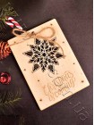 Дерев'яна листівка-іграшка сніжинка