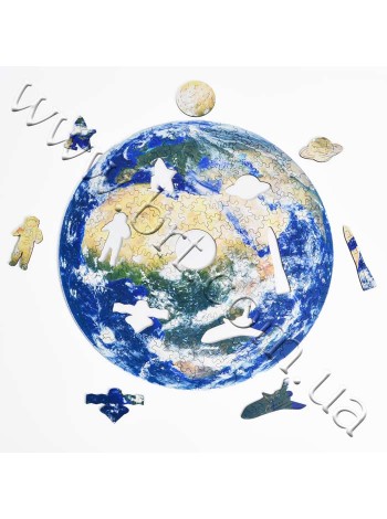 Деревянный пазл Космос с деталями в форме космических тел