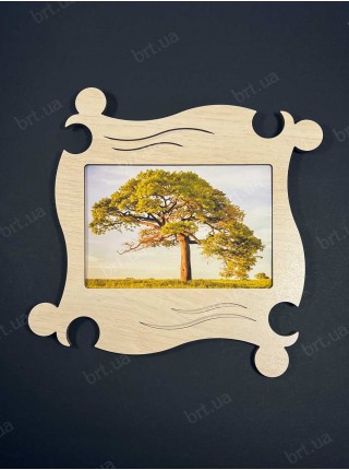 Рамка-пазл из дерева для фото 10*15 см, настенная