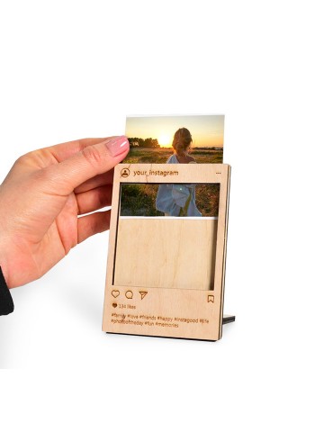 Рамка инстаграм настольная деревянная