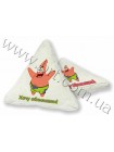Подушка треугольная из меха с принтом