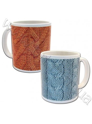 Тепла чашка з в'язаним візерунком купити в Україні