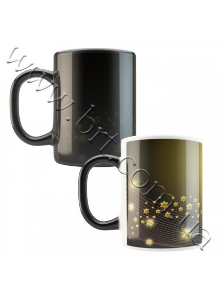 Чашка хамелеон новорічна