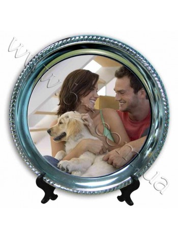 Тарілка зі своїм принтом металева - рівний край Тарілка зі своїм принтом металева - рівний край