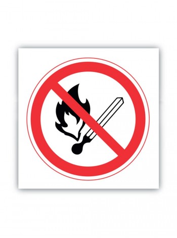 Табличка запрет открытого огня