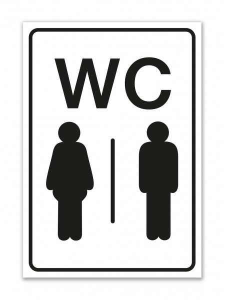 Пластикова табличка WC на туалет