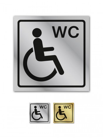 Металева табличка туалет для людей з інвалідністю
