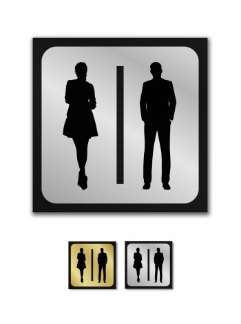 Металлическая табличка на туалет №2