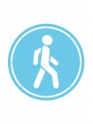 Трафарет пішохід 60 см